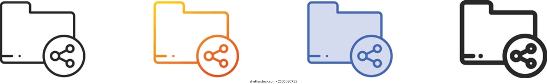file sharing icon.Thin Linear, Gradient, Blue Stroke and bold Style Design Isolated On White Background