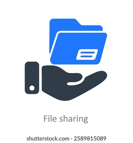 File Sharing and network icon concept