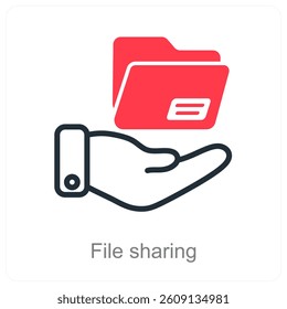 File Sharing and network icon concept