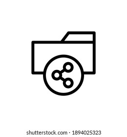 file sharing outline Icon. internet of think vector illustration on white background