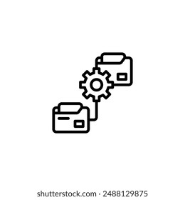 icono e ilustración de esquema de instalación de uso compartido de archivos