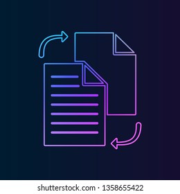file sharing in style nolan icon. Simple thin line, outline vector of web, minimalistic icons for UI and UX, website or mobile application