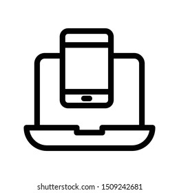 file sharing thin line vector icon