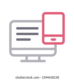 file sharing vector color line icon 