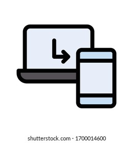 file sharing vector flat color icon 