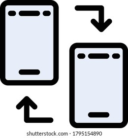 file sharing vector  flat color icon