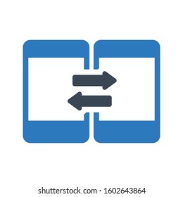 file sharing vector glyph color icon 