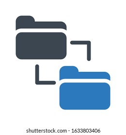 file sharing vector glyph color icon 