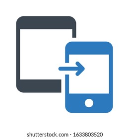 file sharing vector glyph color icon 