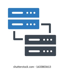 file sharing vector glyph color icon 