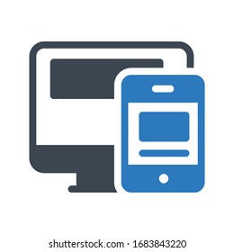 icono de color de glifo vectorial de uso compartido de archivos 