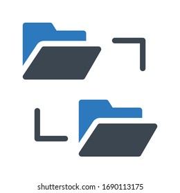 file sharing vector glyph color icon 