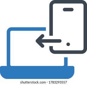 file sharing vector glyph color icon 