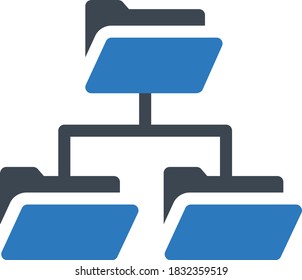file sharing vector glyph color icon 