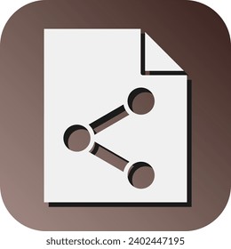 File Sharing Vector Glyph Gradient Background Icon For Personal And Commercial Use.
