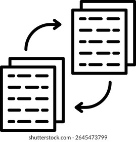 File sharing vector icon. Can be used for printing, mobile and web applications.