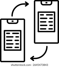 File sharing vector icon. Can be used for printing, mobile and web applications.