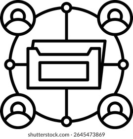 File sharing vector icon. Can be used for printing, mobile and web applications.