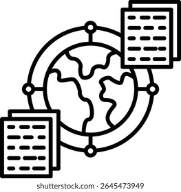 File sharing vector icon. Can be used for printing, mobile and web applications.