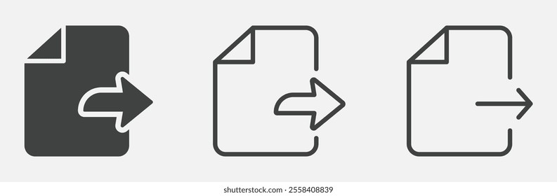 File sharing vector icons set. File transfer icon