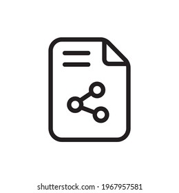 File Sharing Vector Outline Icon. Data Storage Symbol EPS 10 File