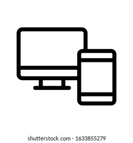 file sharing vector thin line icon 