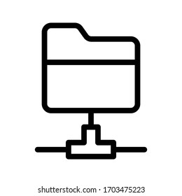 file sharing vector thin line icon 