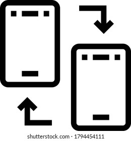 file sharing vector thin line icon 