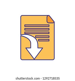 file sheet isolated icon