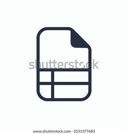 file sheet stroke icon sign vector