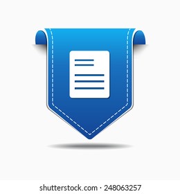 File Sign Blue Vector Icon Design