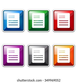 File Sign Colorful Vector Icon Button