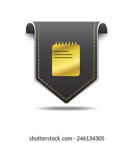 File Sign golden Vector Icon Design