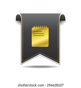 File Sign golden Vector Icon Design
