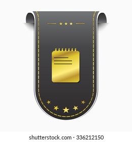 File Sign golden Vector Icon Design