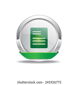 File Sign Green Vector Icon Button