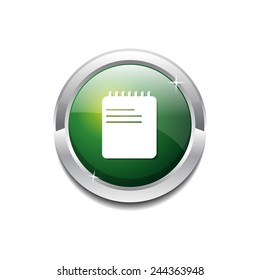 File Sign Green Vector Icon Button