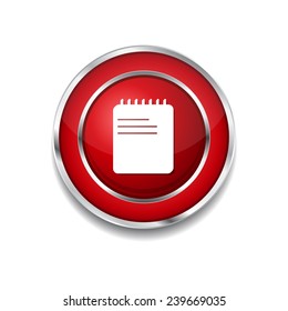 File Sign Red Vector Icon Button