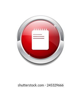 File Sign Red Vector Icon Button