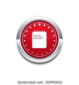 File Sign Red Vector Icon Button