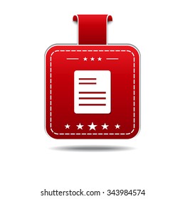 File Sign Red Vector Icon Design