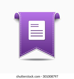 File Sign Violet Vector Icon Design