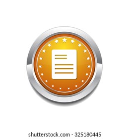 File Sign Yellow Vector Icon Button