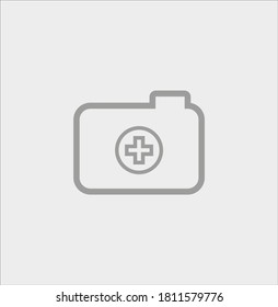 file simple icon with medical report. illustration for web and mobile design.