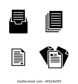 File. Simple Related Vector Icons Set for Video, Mobile Apps, Web Sites, Print Projects and Your Design. Black Flat Illustration on White Background.