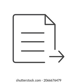 Diseño de trazo simple de archivo, archivo único aislado