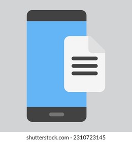 File smartphone flat icon, use for website mobile app presentation