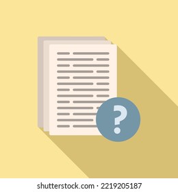 File stack request icon flat vector. Information service. Mobile complete