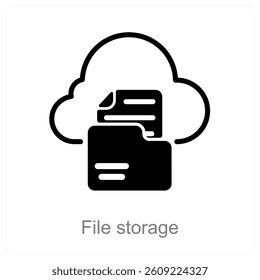 File Storage and archive icon concept