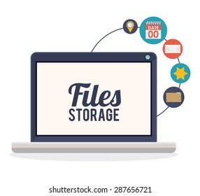 File storage design over white background, vector illustration